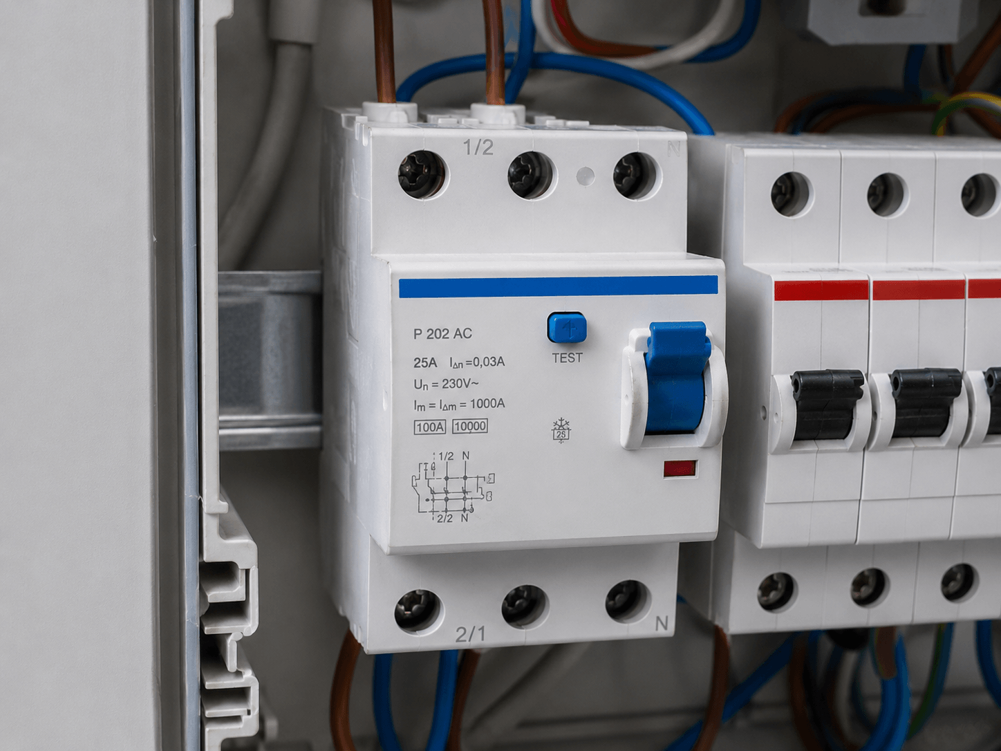 Interruttore salvavita differenziale in quadro elettrico